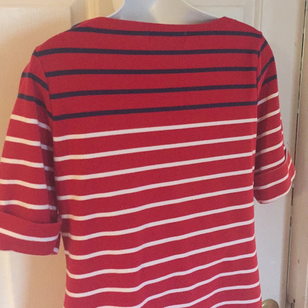 Karen Scott Red White and Blue short sleeve shirt - Picture 4 of 7